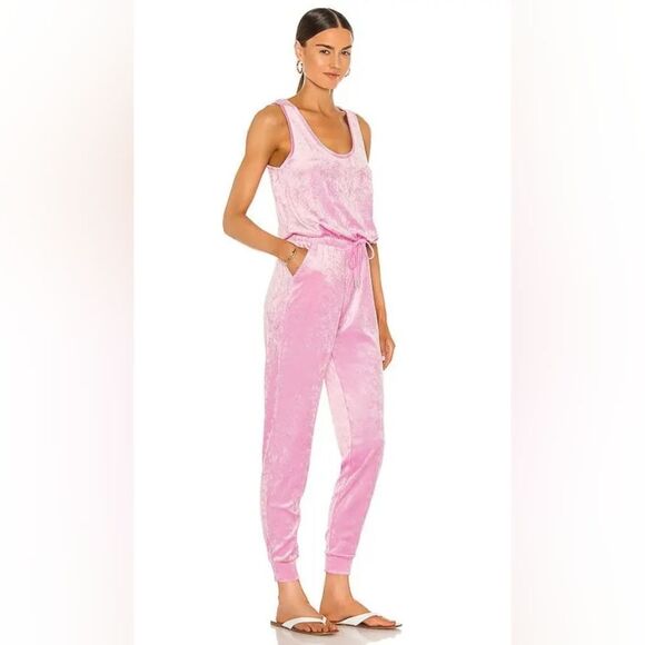 NWT‎ Generation Love Emery Velour Jumpsuit - Bubblegum Pink, Large, Chic Comfort - Picture 2 of 10